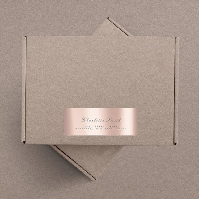 Minimalism Rosa ros  Returetiketter Returadress Etikett (Skapare uppladdad)