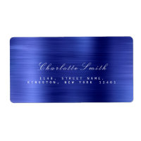 Minimalism Sapphire Cobalt Blue-Adressetiketter