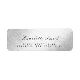 Minimalism Silver Foil-Returetiketter Returadress Etikett