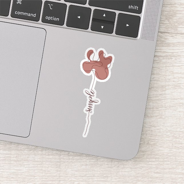 Minimalism Simple Flower Vinyl Sticker Klistermärken (Detalj)
