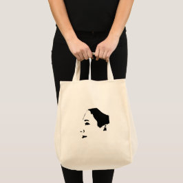 Minimalism Sketch Teckning Woman Dam Girl Tygkasse