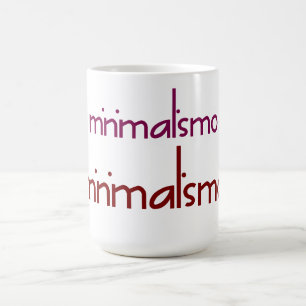 "Minimalismo Text Mugg