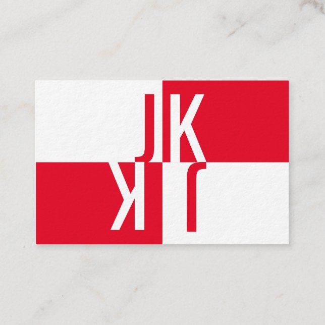 Minimalismus in rot visitenkarte visitkort (Baksida)