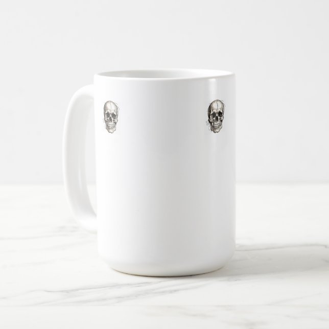 Minimalist 3 Skull Mugg Memento Mori (Framsida vänster)