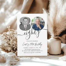 Minimalist 80th Birthday Party 2 Photo
