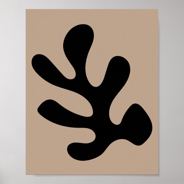 Minimalist Abstract Algae Matisse Style  Poster (Framsidan)