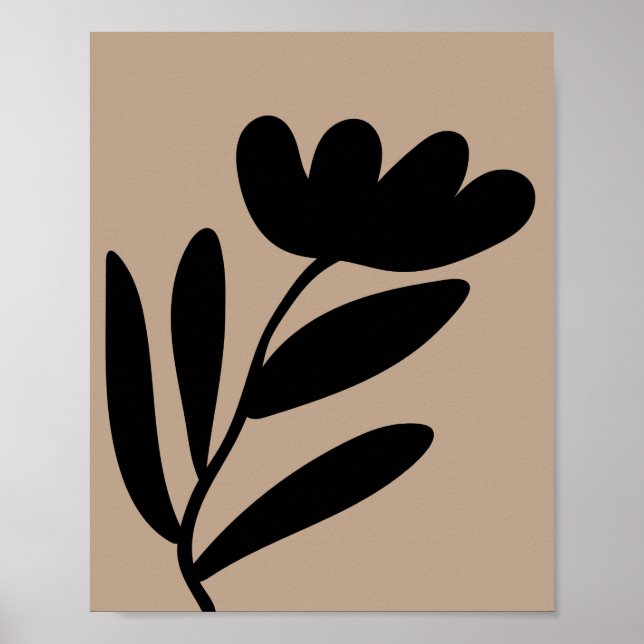Minimalist Abstract Flower Matisse Style Poster (Framsidan)
