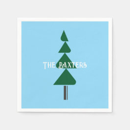 Minimalist Abstract Green Chic Christmas Tree Pappersservett
