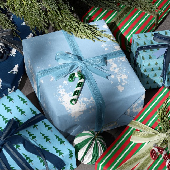 Minimalist Abstract Green Chic Christmas Tree Presentpapper (Skapare uppladdad)