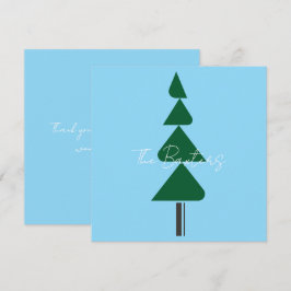 Minimalist Abstract Green Chic Christmas Tree Tack Kort