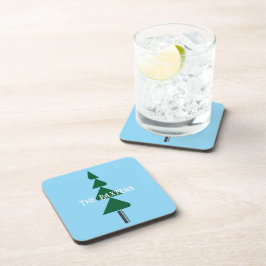 Minimalist Abstract Green Chic Christmas Tree Underlägg