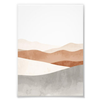 Minimalist abstract landscape wall art – Calm neut Fototryck