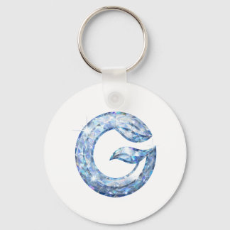 Minimalist Abstract Letter G – Modern Geometric De Nyckelring