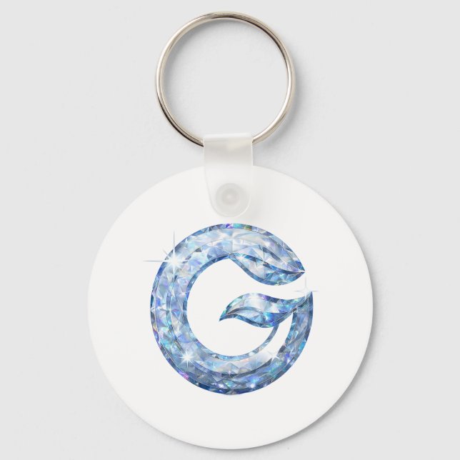 Minimalist Abstract Letter G – Modern Geometric De Nyckelring (Framsida)