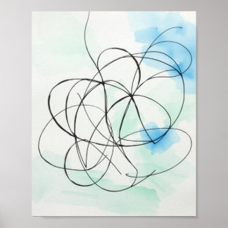 Minimalist Abstract Line Drawing Prints Poster