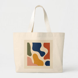 Minimalist Abstract Organic Shapes Elegant Tote Ba Jumbo Tygkasse