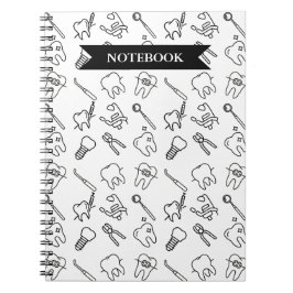 Minimalist Aesthetic Dental Icons Spiral Notebook Anteckningsbok