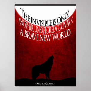 Minimalist affisch för Angela Carter