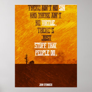 Minimalist affisch för John Steinbeck