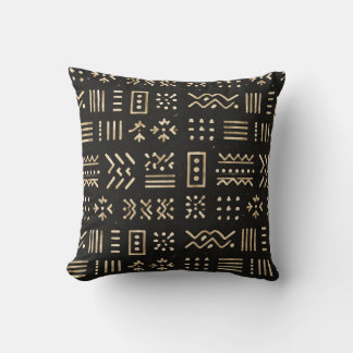 Minimalist African Mudcloth Pattern Pillow Kudde