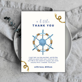 Minimalist Ahoy Nautical Boy Shower Tack Kort