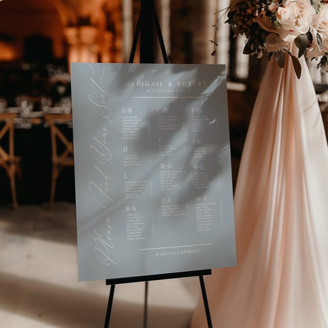 Minimalist Alphabetical Wedding Seating Chart Poster (Skapare uppladdad)