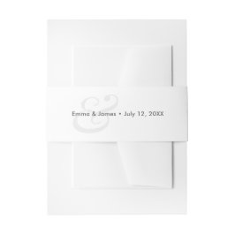 Minimalist Ampersand Wedding |  Band För Inbjudningskort