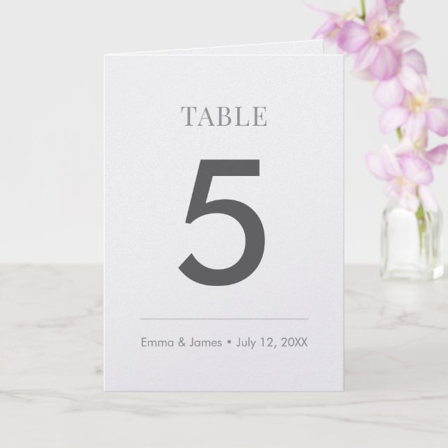 Minimalist Ampersand Wedding | Table Number Folded Kort (Orkide)