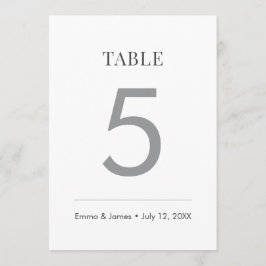 Minimalist Ampersand Wedding | Table Number Inbjudningar