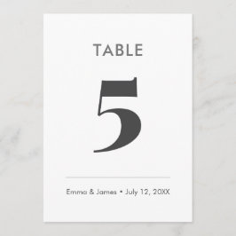 Minimalist Ampersand Wedding | Table Number Inbjudningar
