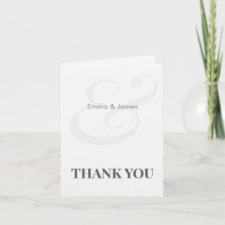 Minimalist Ampersand Wedding | Thank You Card Tack Kort
