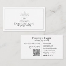 Minimalist and Modern Candle Botanical QR Code