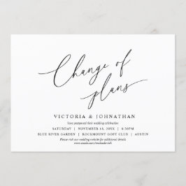 Minimalist, Ändring av planer, ändra datum Inbjudningar