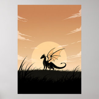Minimalist Anime Drakon Poster