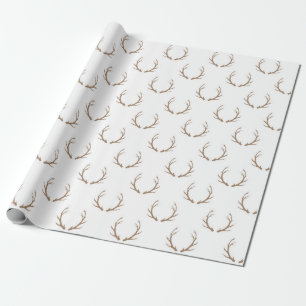 Minimalist Antler Repeat Mönster Presentpapper