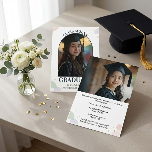  Minimalist Arch Photo Graduation Announcement  Inbjudningar (Skapare uppladdad)
