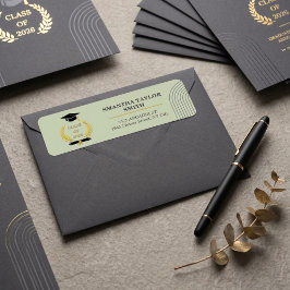 Minimalist Arch | ROULIV Sage Green Graduation Returadress Etikett