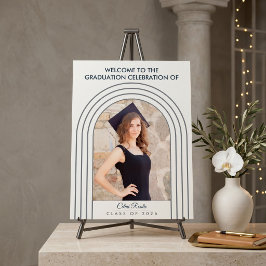 Minimalist Arch Stone Grey Class of 2026 Quiet Lux