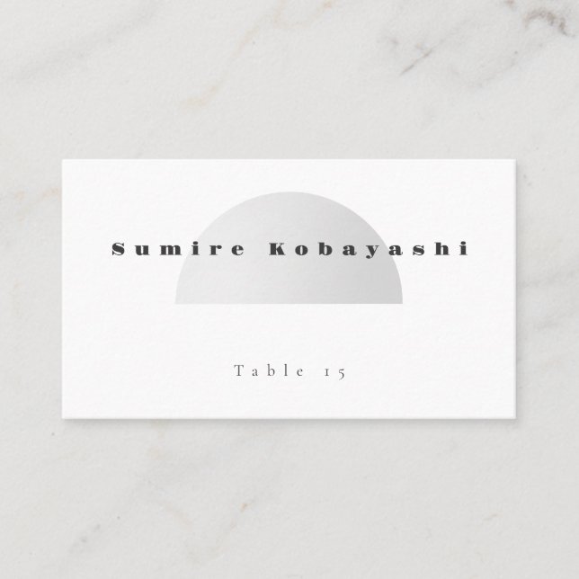 Minimalist Arch Wedding Place Card Visitkort (Framsida)