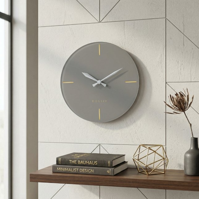 Minimalist Architectural Wall Clock - Modern  Stor Klocka (Minimalist Architectural Wall Clock - Modern Single Line Art - Quiet Luxury Home Office Decor)