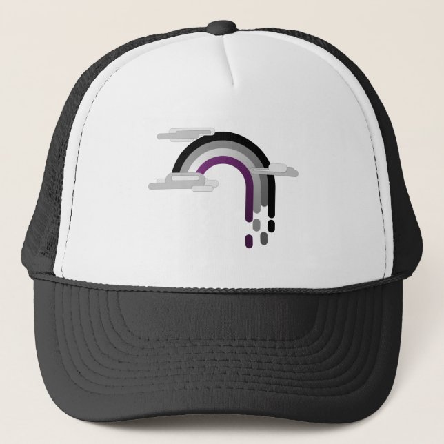 Minimalist Asexual droppanderegnbåge Keps (Framsida)