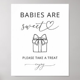 Minimalist Babies är söta Favorit Party Skylt