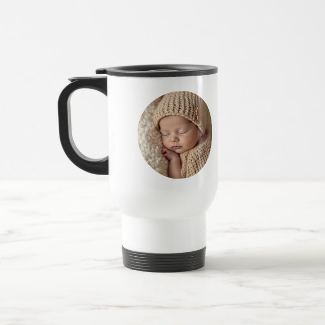 Minimalist Baby Photo with Text | Custom Gift Resemugg (Vänster)