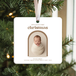 Minimalist Baby's First Christmas Arch Photo Julgransprydnad Keramik