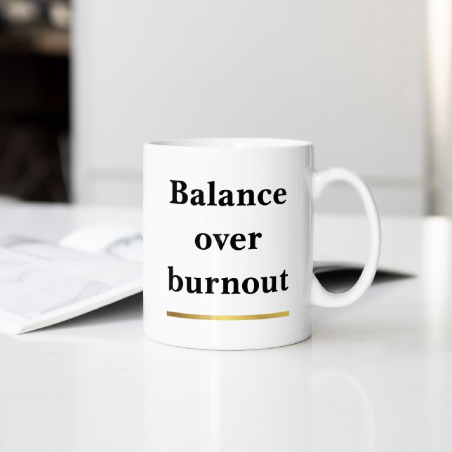 Minimalist Balance over Burnout Motivational  Jumbo Mugg (Skapare uppladdad)