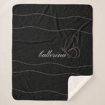 Minimalist Ballerina & Rosa Butterfly Black