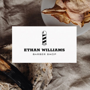 Minimalist Barber Shop Visitkort