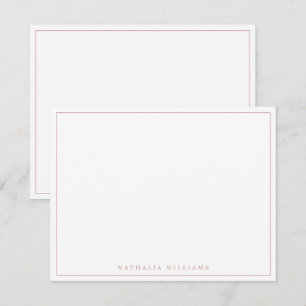 Minimalist Basic Personalize Ro Mauve Stationery Anteckningskort