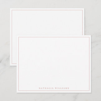 Minimalist Basic Personalize Ro Mauve Stationery Anteckningskort
