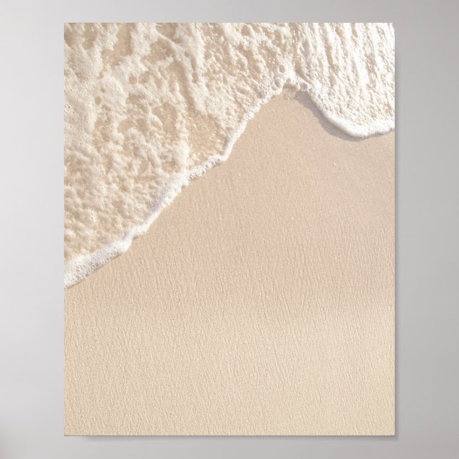 Minimalist Beach Wave Ocean Sand Poster (Framsidan)